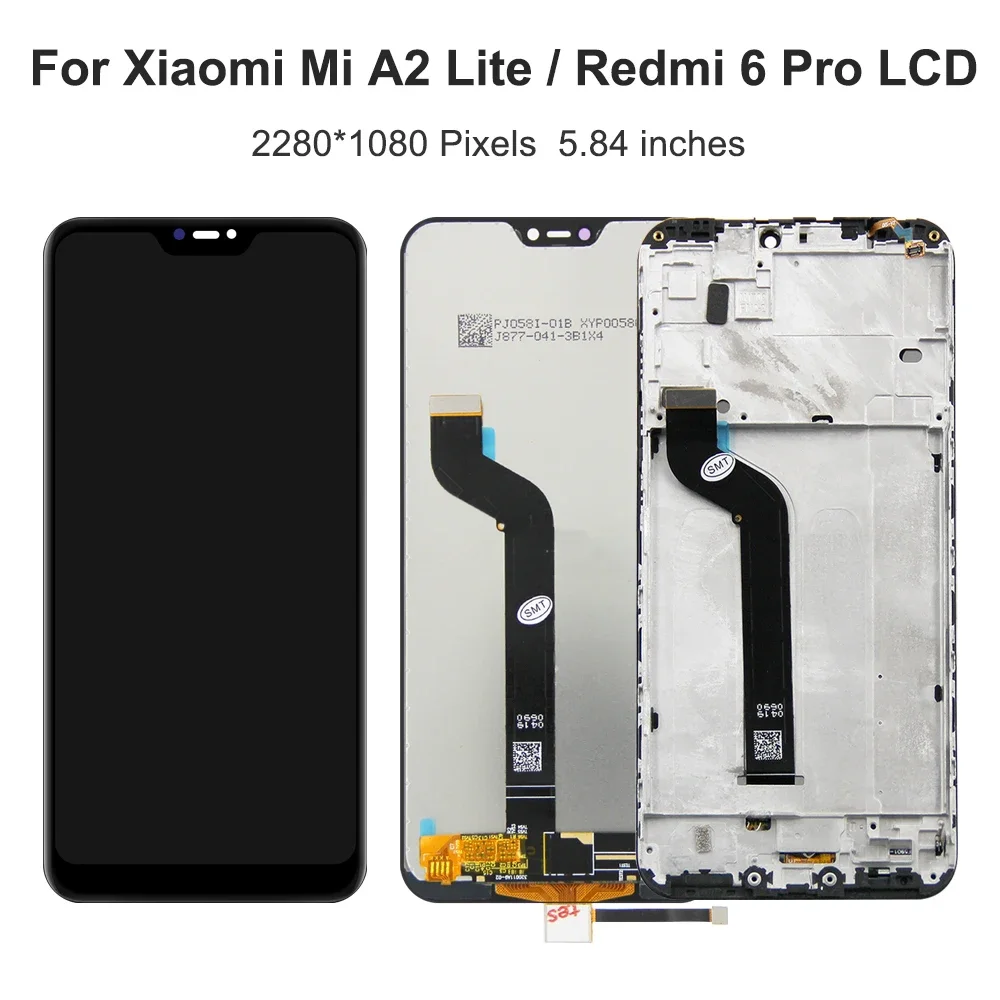 5.84\'\'For Xiaomi Mi A2 Lite For  Redmi 6 Pro M1805D1SG LCD Display Touch Screen Digitizer Assembly Replacement