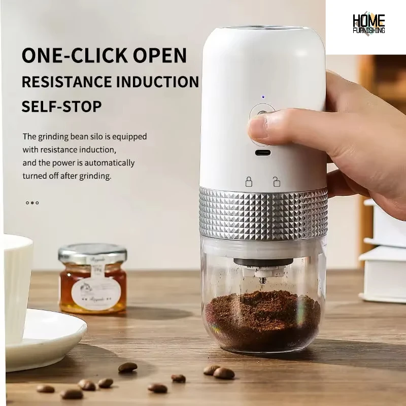 2024 New Design Mini Electric Coffee Bean Grinder Coffee Maker With Capsules Electric Coffee Grinder Portable