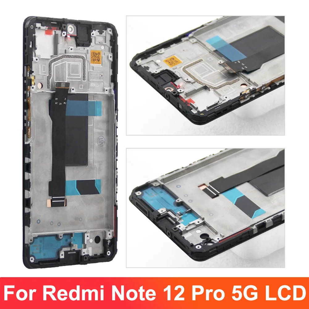 AMOLED For Xiaomi Redmi Note 12 Pro 5G 22101316C LCD Display Touch Screen Digitizer Assembly For Redmi Note 12 Pro Plus