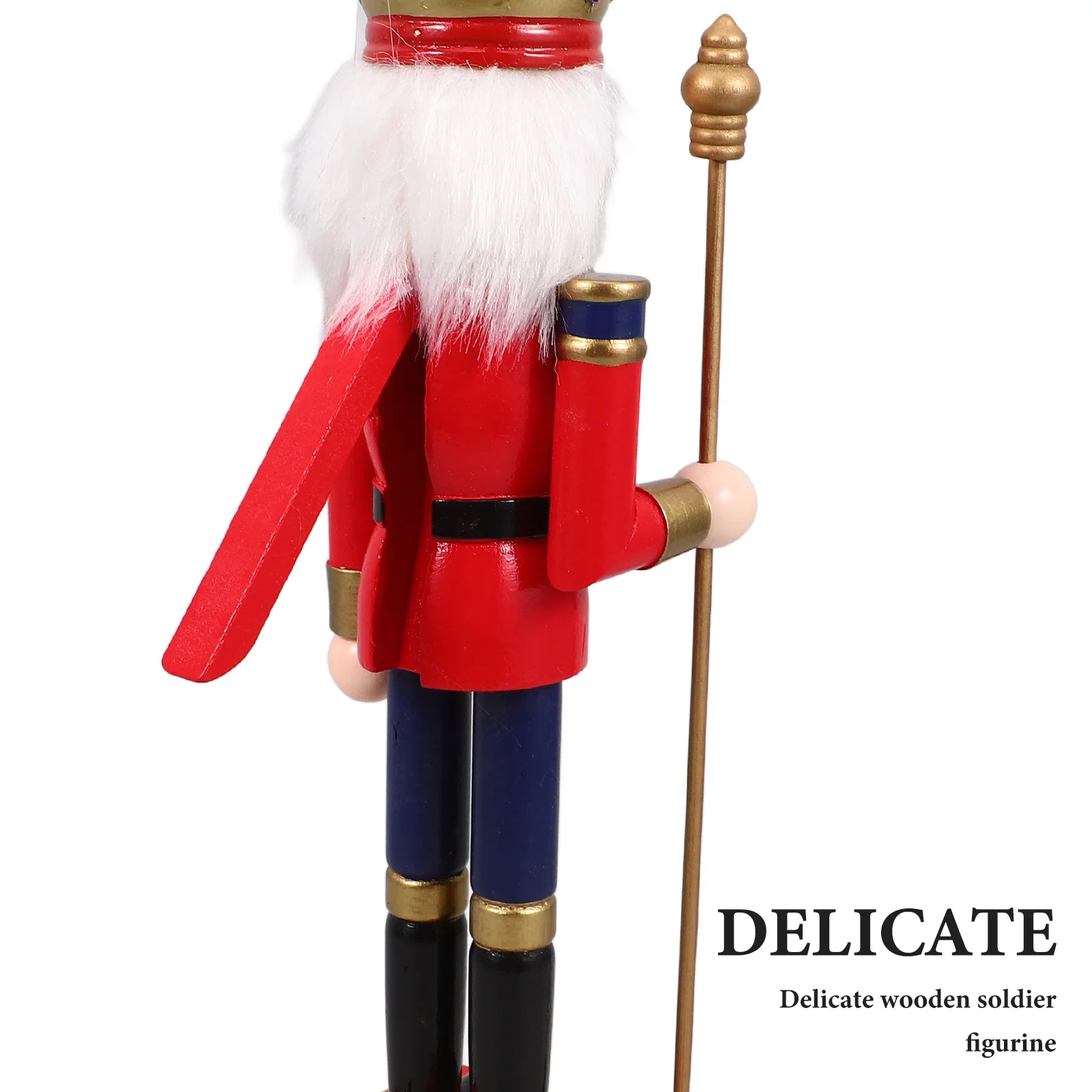 

Wooden Nutcracker Xmas Decoration Colorful Hand-Painted Christmas Table Desktop Nutcracker Decor Holiday Gift Christmas Gift