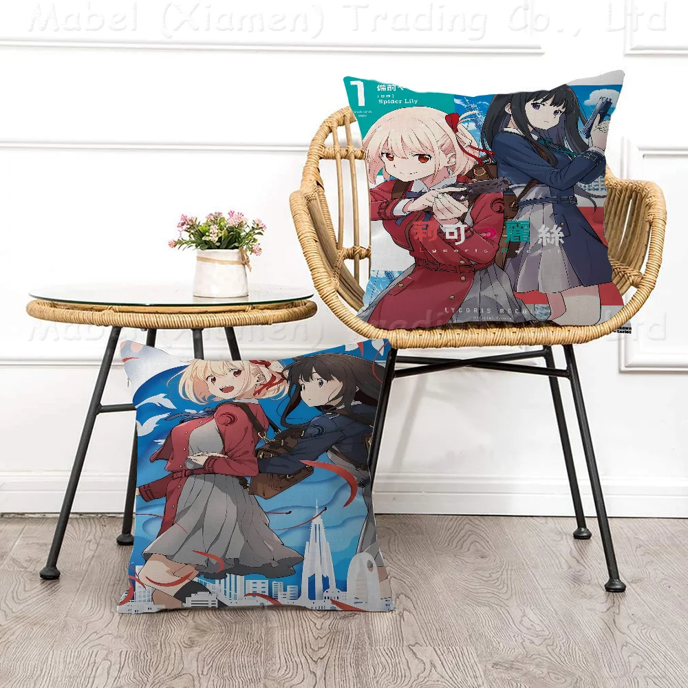 

Anime Lycoris Recoil Pillow Anime Pillow Sofa Bed Head Pillow Cover Cushion Cover 45x45 Cm Fashion