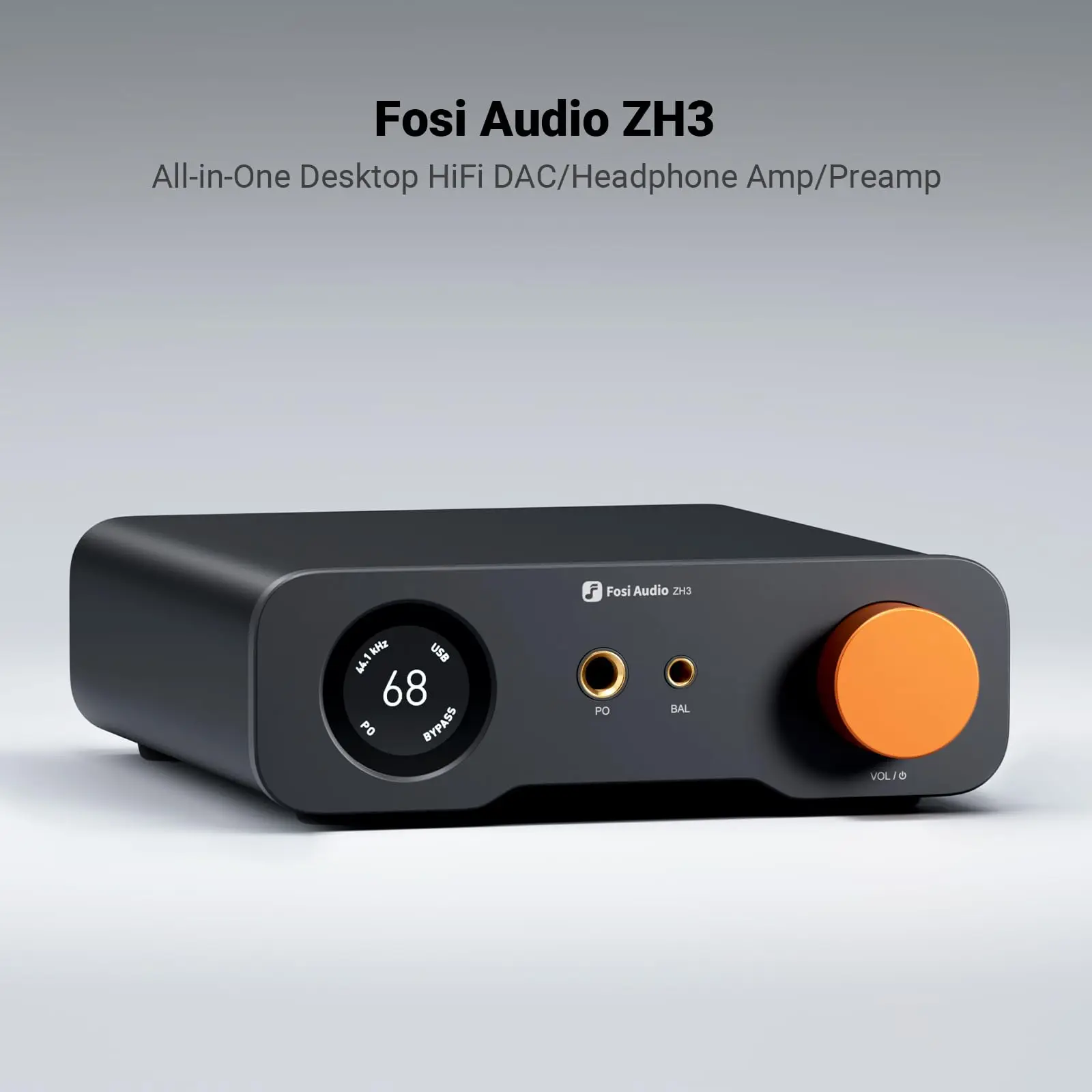 

Fosi Audio ZH3 DAC Headphone Amp, Fully Balanced Preamp with AKM4493SEQ XMOS XU316 PCM 768kHz for Amplifiers, USB/Optical/COAX/R
