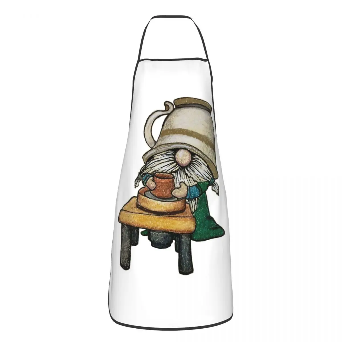 Gnome Potter Apron Chef Cooking Cuisine Tablier Waterproof Bib Kitchen Cleaning Pinafore for Women Men Gardening