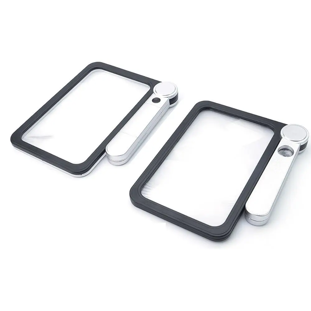 

High Clarity Magnifying Glass Illuminated Large Square Handheld Magnifier 72 LED Lights 5X Folding Magnifier Newspaper