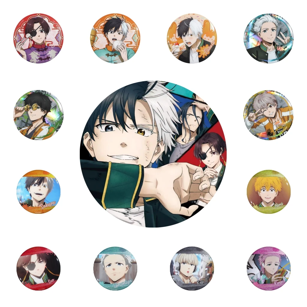 

58 мм аниме штурмовик Sugishita Kyotaro Suo Hayato Kiryu Mitsuki косплей костюм значок булавка SPTE жесть брошь ﻿ Опора Gilf