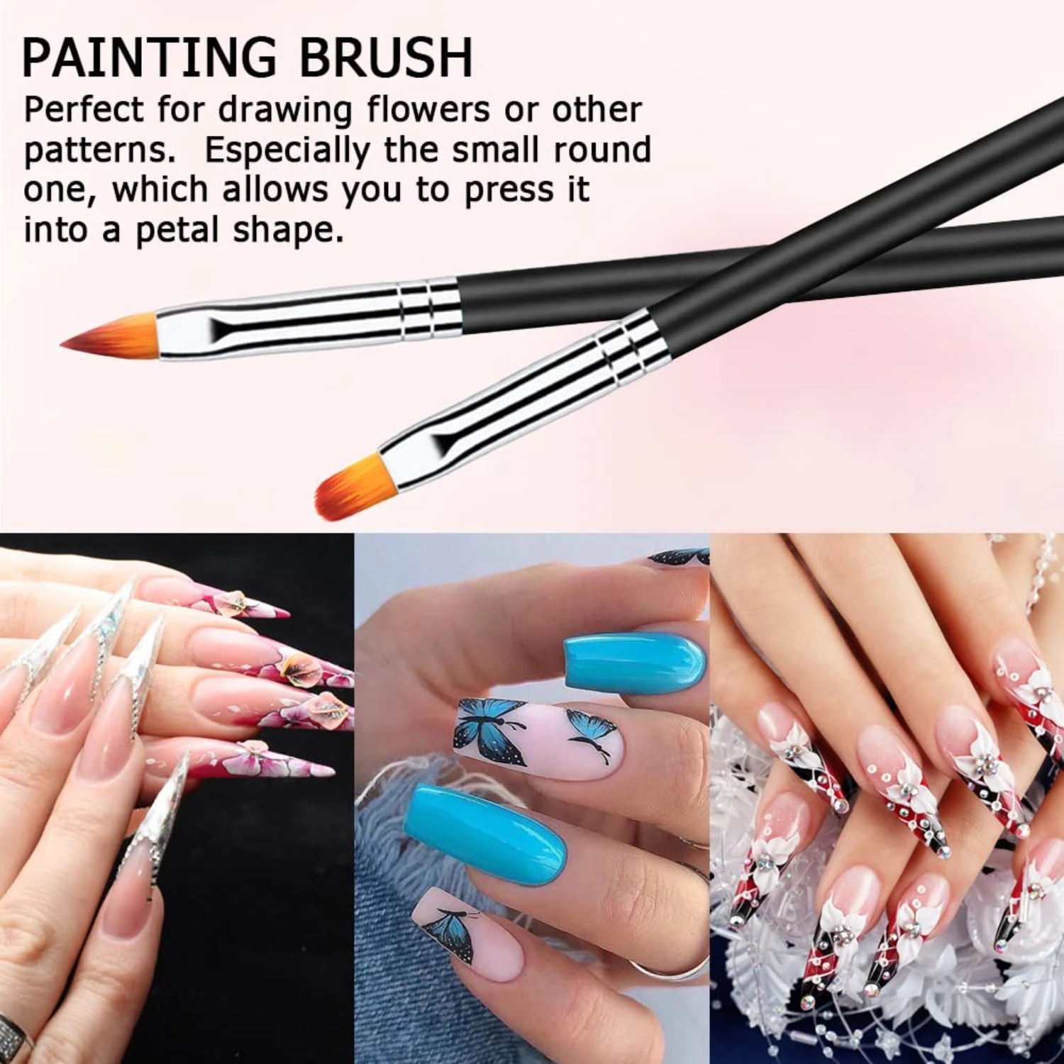 Description Picture 6 of itemBeauty Revolution Pro Nail Art Brushes Premium Quality Precision Brushes for Professional Results. Unlock Your Creative Potenti