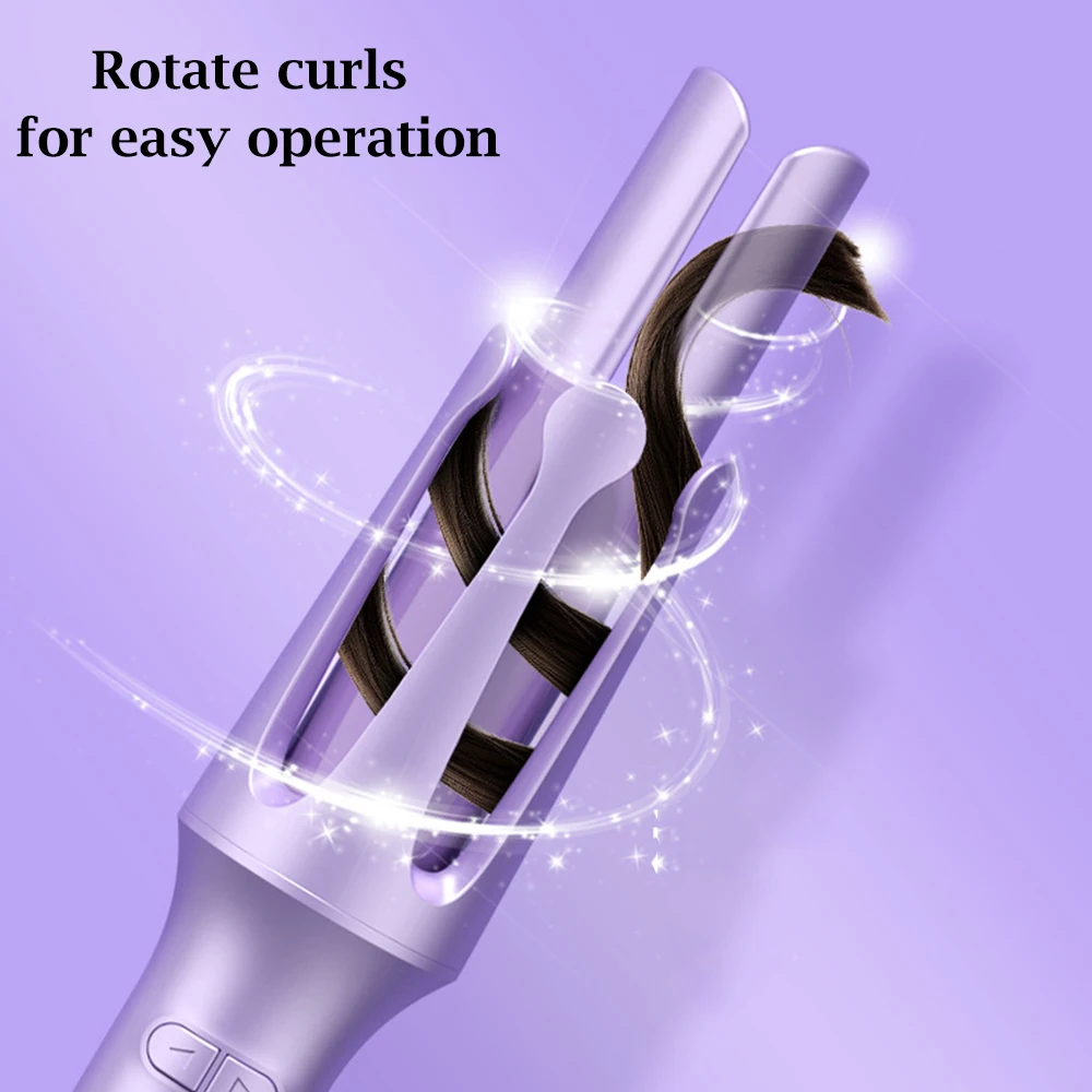 32MM Auto Rotating Negative Ion Hair Curler 4 Gear Temperature Adjustment Big Wave Curling Iron Styling Tool EU/US/UK Plug
