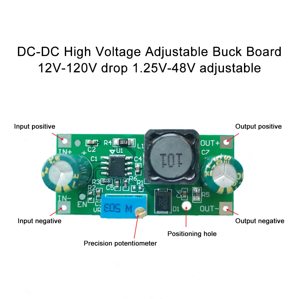 3Pcs DC-DC 48V 60V 100V to 1.25V-48V Step Down Module Board Voltage Buck Adjustable Power Supply Converter 2.5V 3.3V 5V 9V 12V