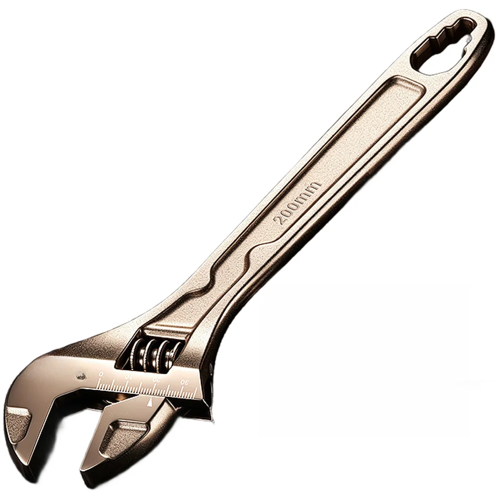Carbon Steel Adjustable Wrench Set 8in 10in 12in with Precise Jaw Control and Hex Wrench End for Assembly Disassembly Jobs