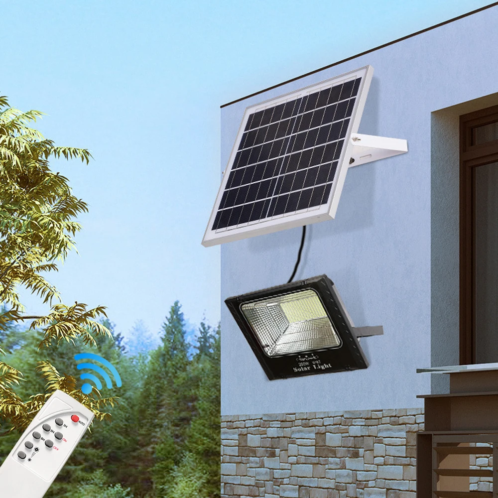 

Outdoor Led Projector Solar Flood Light Led Reflector Floodlights Remote Control Garden Sunlight Solar Spotlights