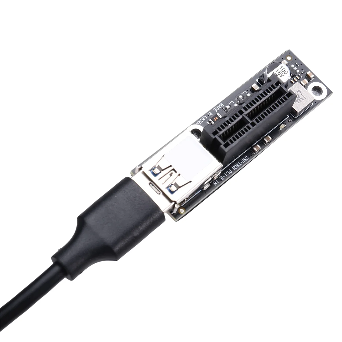 뜨거운 판매 PCI-E 1X ~ 1X 라이저 익스텐더 USB 3.0 케이블 AMD 마더보드 PCI-E 3.0 X1 슬롯 BTC 광부 Antminer 마이닝 작동