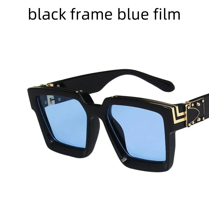 Square Large Frame Sunglasses, New Style Unisex Personalized Shades, Fashionable for Clubbing, Fishing, and Driving Sunglasses