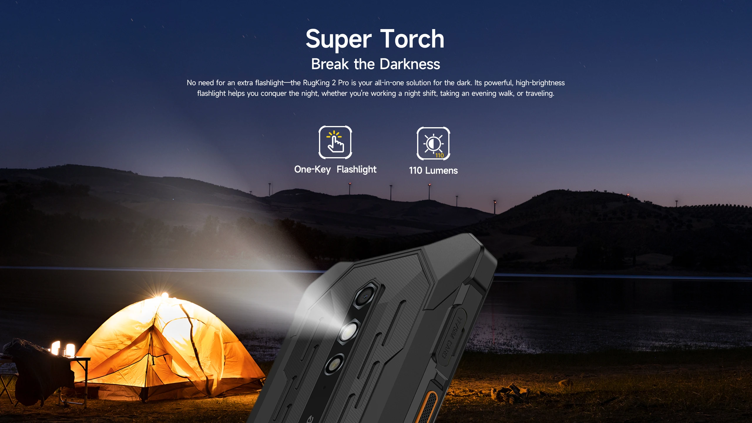 Ulefone RugKing 2 Pro 4G AI Rugged 6GB RAM+128GB ROM Android 15 NFC 5.45 " OTG IP69K&IP68 Mobile Phone 4550mAh Global