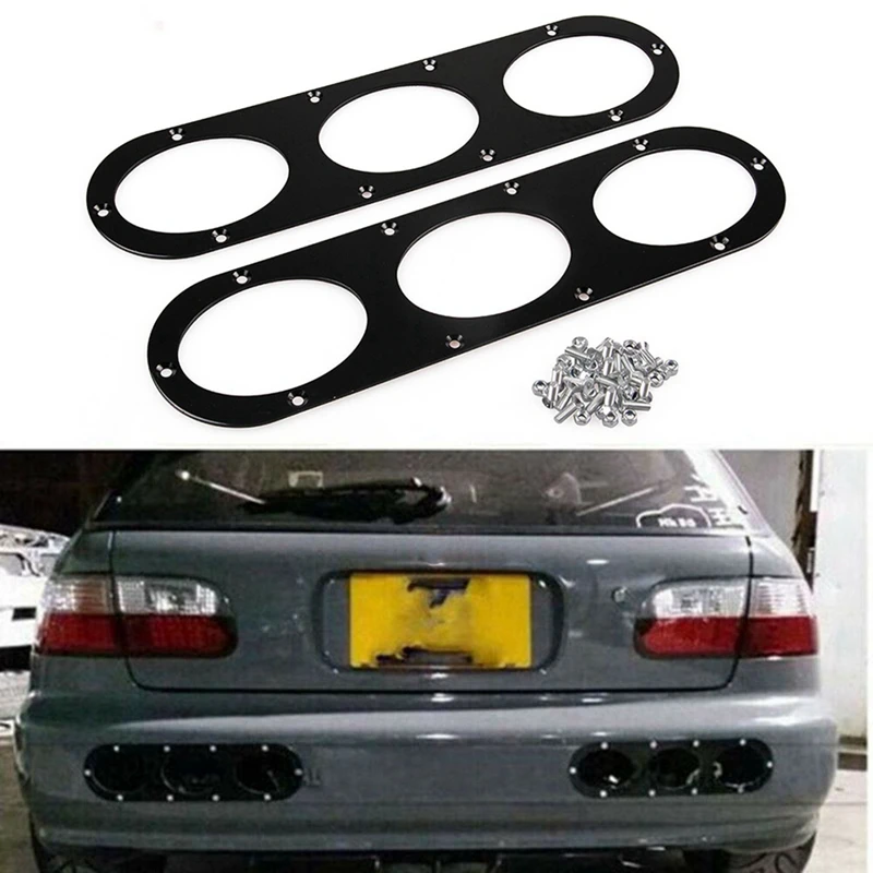 6 Pcs Universal Aluminium Alloy Rear Bumper Race Air Diversion Diffuser Panel Car Styling