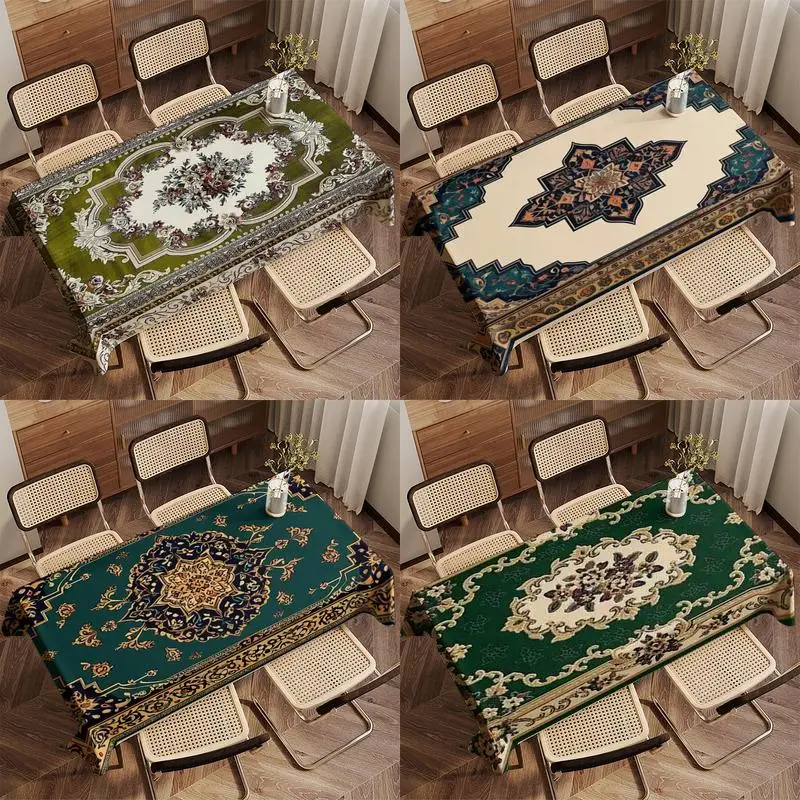 Oriental Pattern Tablecloth Restaurant Kitchen Tablecloth Living Room Home Decoration Rectangular Party Decoration