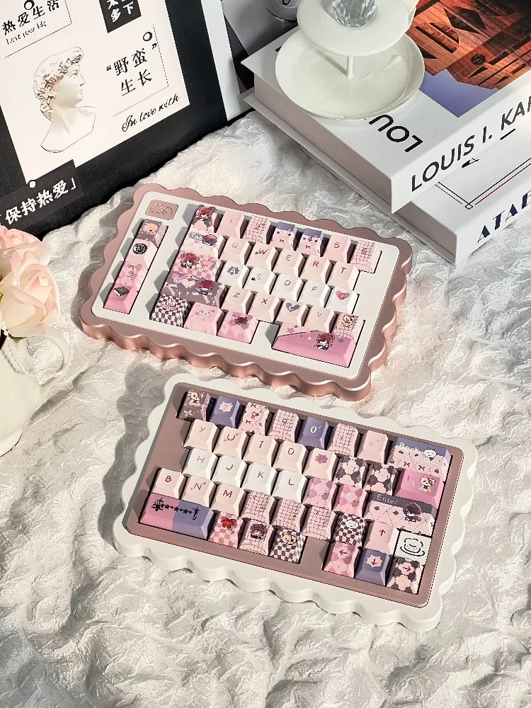 

Soda Biscuit Split Keyboard CNC Aluminum tri Mode Wireless Bluetooth Keyboard Kit Hotswap Metal Ergonomics Mechanical Keyboard