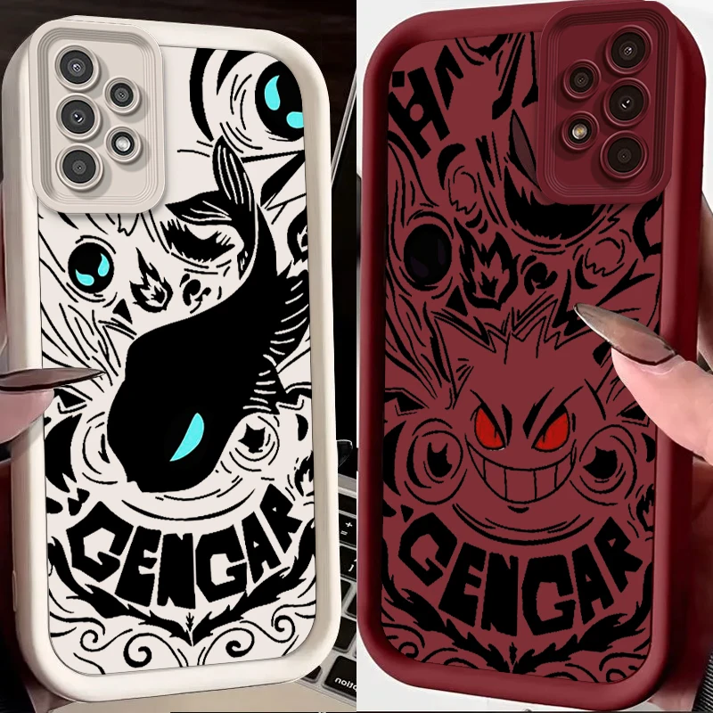 G-Gengars P-Pokemones M-Mewtwos For Samsung A73 A71 A54 A53 A52 A51 A33 A32 A21S A14 A13 A12 A03 A04 A05 5G Eye Ladder TPU