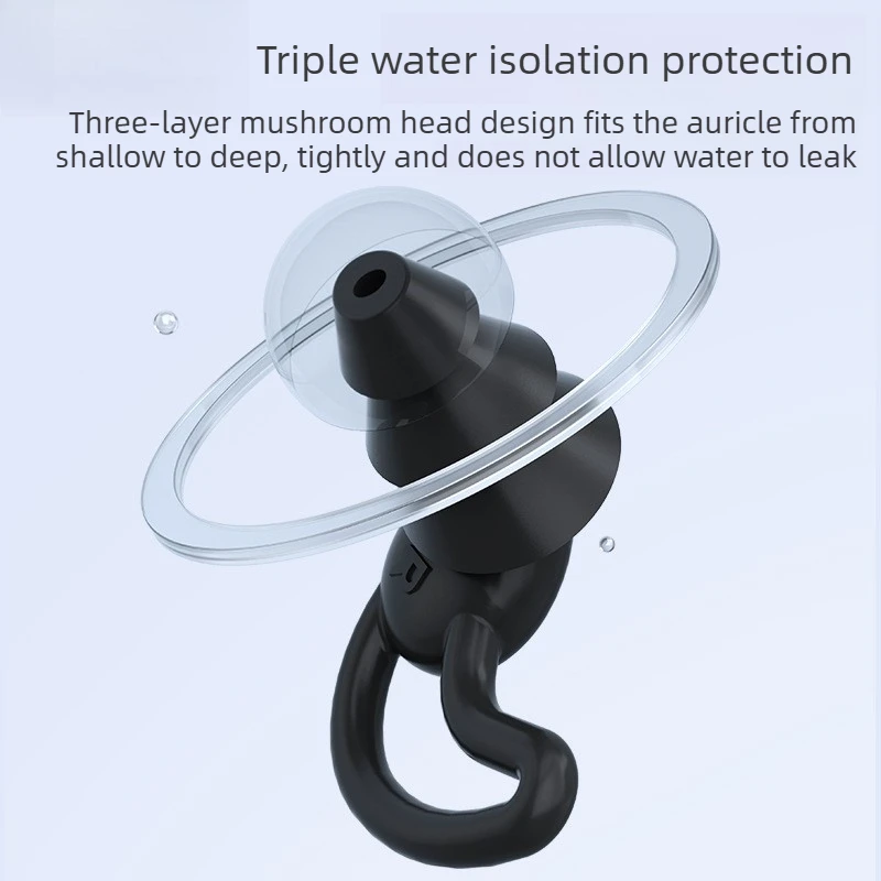 Professional Silicone Swimming Ear Plugs Nose Clip Set, Waterproof Soft Spiral Earplugs with Storage Box for Swimming, Diving