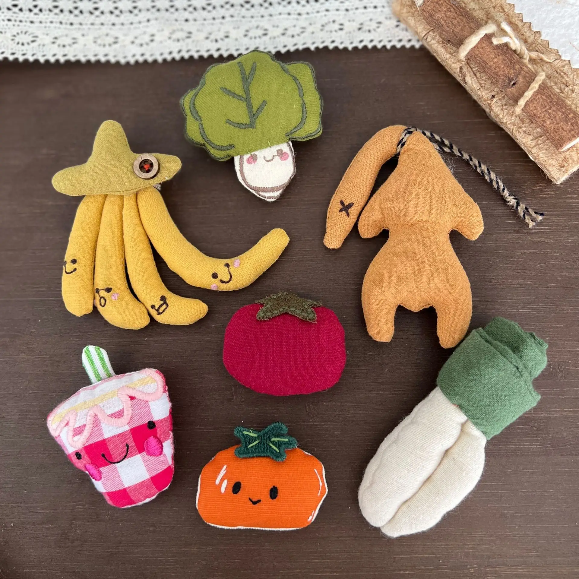 Cartoon Vegetable Brooch 1PCS Creative for Women Fabric Fashion Hair Clip DIY Shoe Clothing Bag Doll Accessory Decor Durable Kit