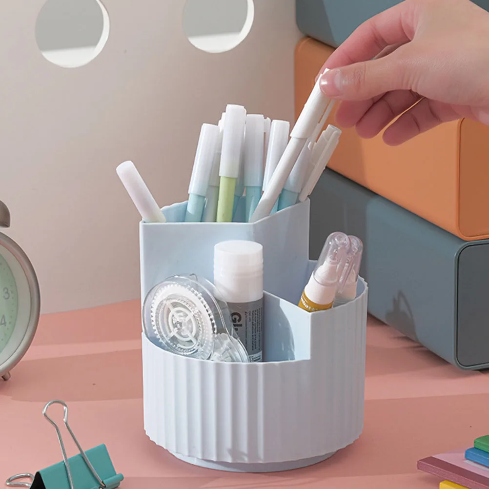 

Round Rotating Holder 360 Rotatable Brush Pot Degree Desk ganizer Stationery Storage Pencil Pot Multifunctional Plastic