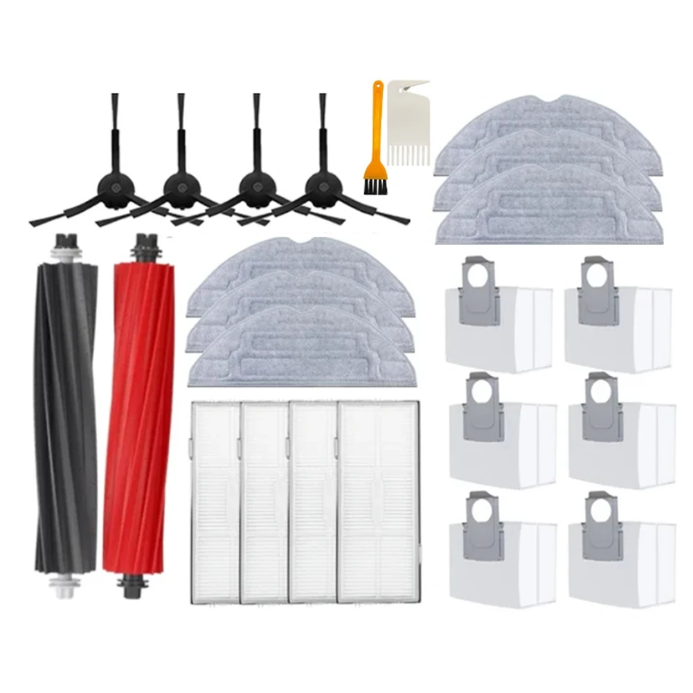 

A60T новый комплект запасных частей для Roborock S8 S8 Pro Ultra S8 + робот-пылесос, основные боковые щетки, тряпки для швабры, фильтры, мешки для пыли