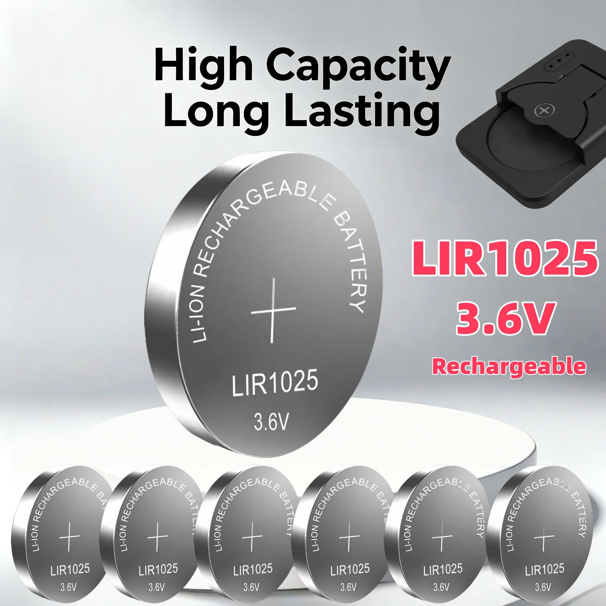 1-20PCS LIR1025 rechargeable button cell 3.6V rechargeable battery can replace 3V CR1025 lithium battery