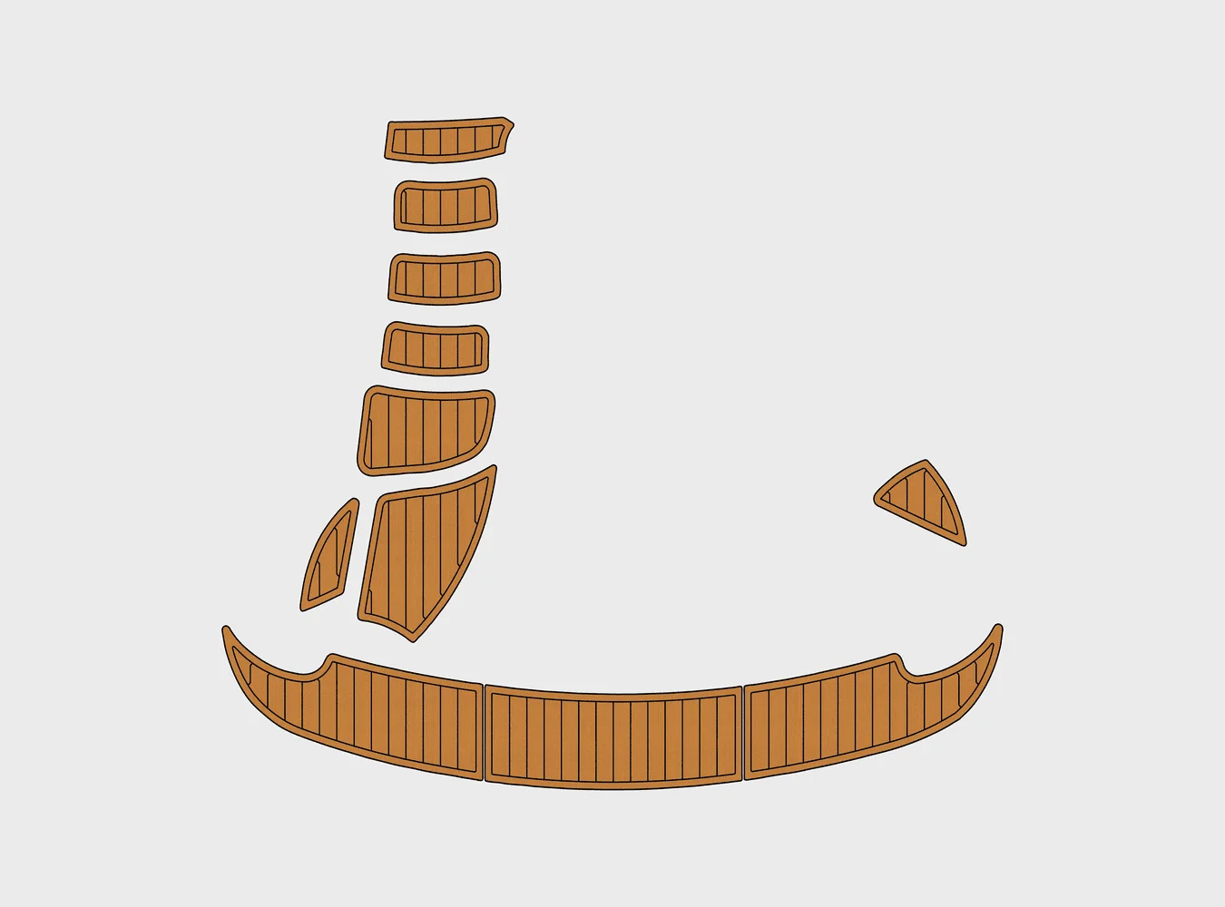 

1997-1999 Sealine 36 Statesman 1/4 "6 мм пена EVA Нескользящий ПВХ тик настил морской коврик пресс для водного ковра морской пола