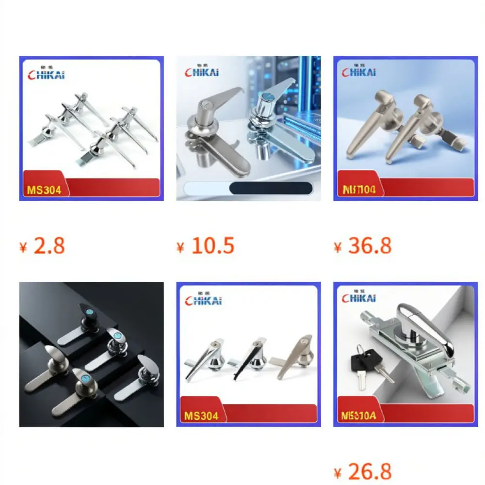 Industrial Cabinet Door Lock Zinc Alloy Handle Latch For Chikai Electrical Distribution Box Control Panel Enclosure Hardware
