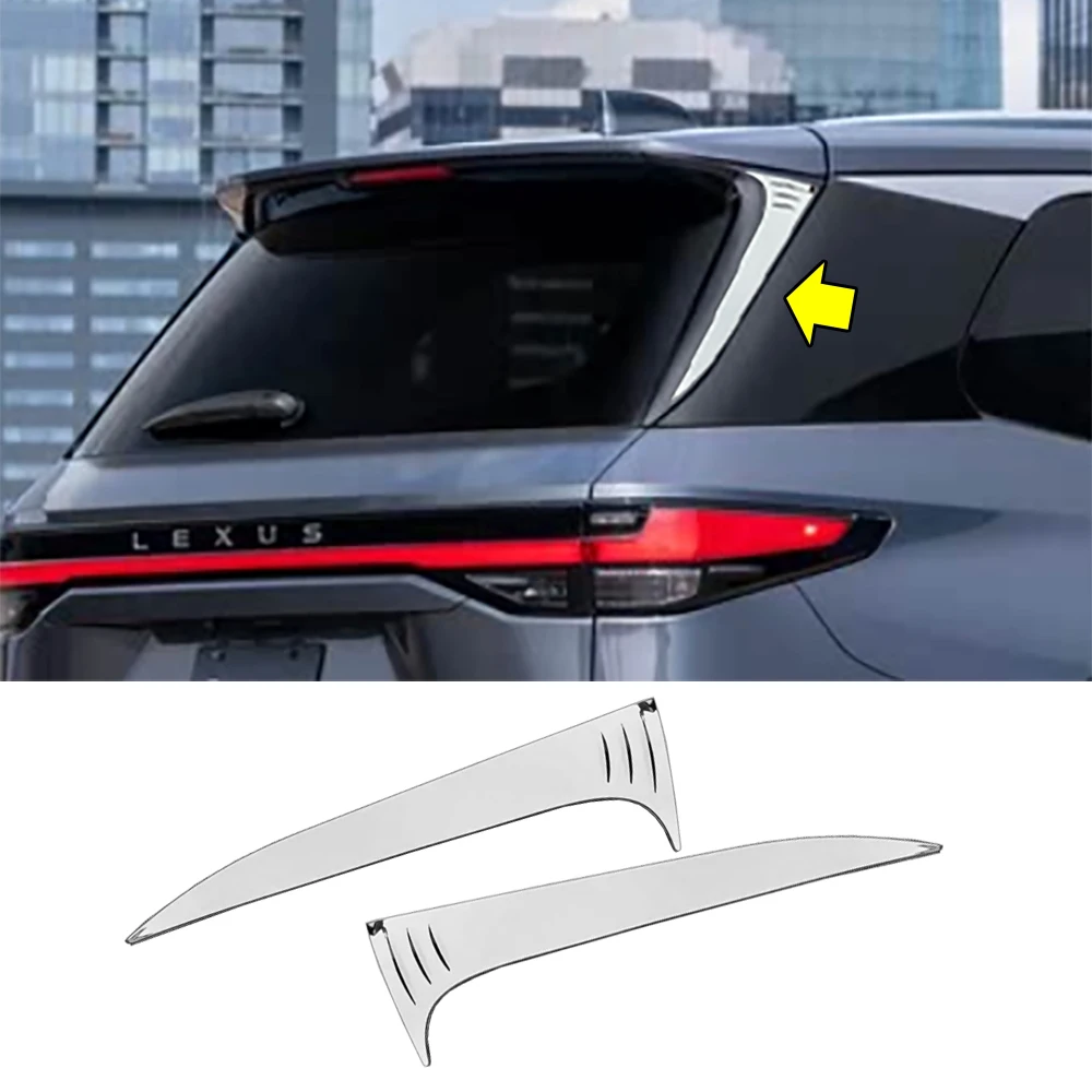 

Accessories For 2024 2025 Lexus TX 350 Chrome Side Spoiler Rear Window Pillar Trim Stickers Auto Parts