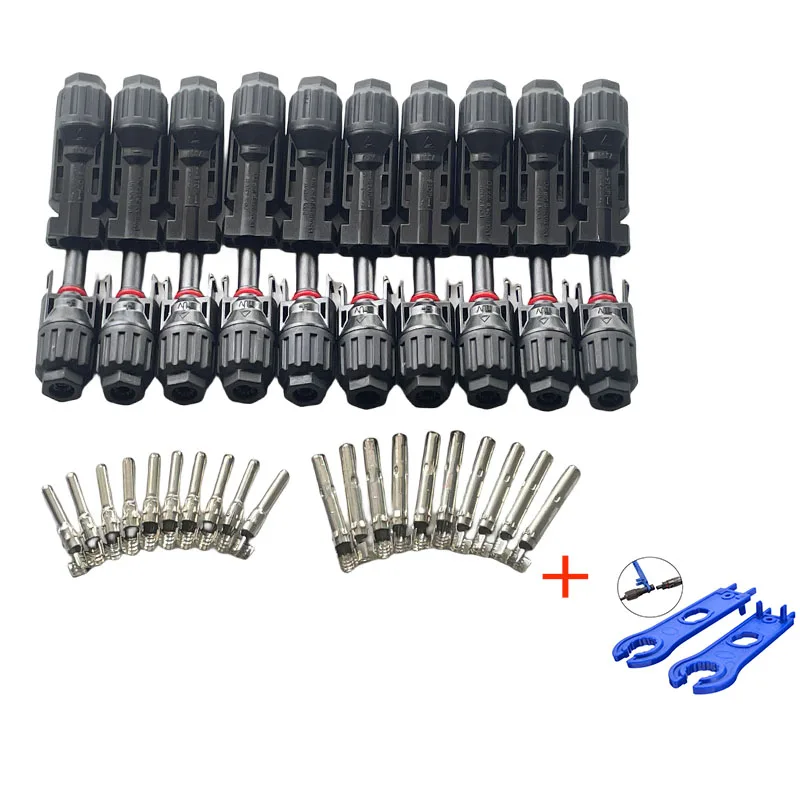 5/10 Paar Solaranschlüsse PV-Stecker 1000 V 30 A Solarpanel-Anschluss-Set für PV/MC-Kabel 2,5/4/6 mm2 erhältlich