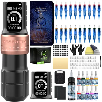 POSEIDON Dual-power Tattoo Kit Or Tattoo Machnie Adjustable Stroke Tattoo Pen Kit For…