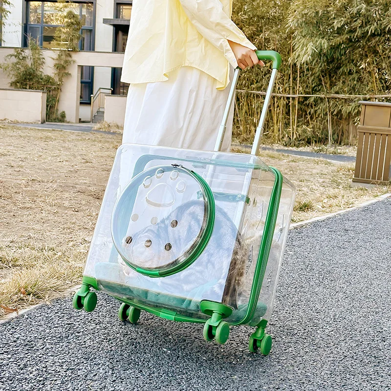 Pet Trolley Box Portable Cat Outing Bag Clear Large Capacity Space Capsule Pet Box Cat Bag