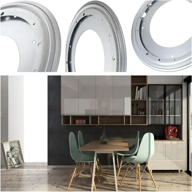 KYCOR-2 Pack Lazy Susan Hardware 12 Inch, 360° Rotating Bearing Plate 5/16Inch Thick, 750Lbs Heavy Duty Swivel Base Durable