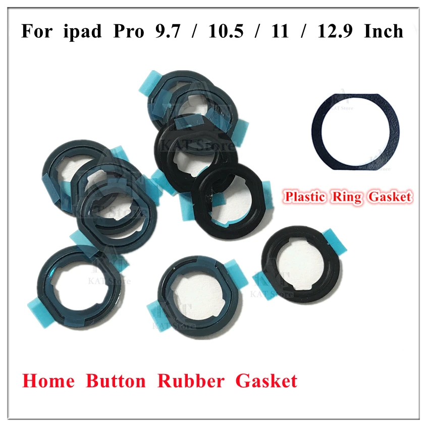 1Pcs Home Button Rubber Gasket Compatible for Ipad Pro 9.7 10.5 12.9 Inch 2015 16 2017 Air 1 2 3 Home Button Plastic Ring Gasket