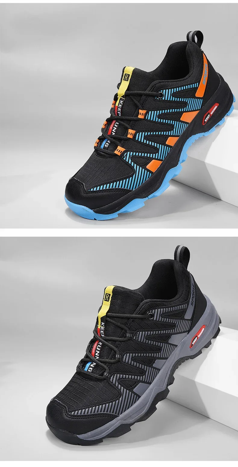 Unisex Neue Outdoor-Trekkingschuhe, Luxuriöse Designer-Freizeitschuhe, Rutschfeste Atmungsaktive Schnür-Wanderschuhe für Männer und Frauen, Komfortable Waldschuhe – Detail 25