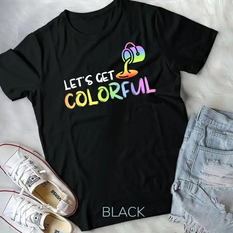 

Artist Painting Lets Get Colorful Футболка унисекс