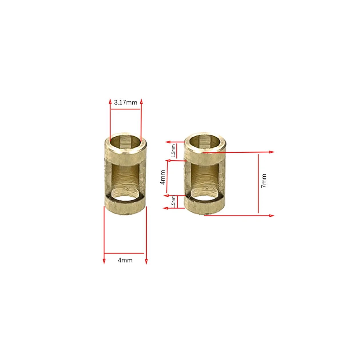 MN78 Metalowa oś przednia i tylna z tuleją wału od 3 mm do 4 mm do MN78 MN-78 MN 78 1/12 RC Car Upgrade Parts, Silver