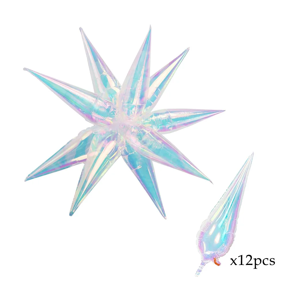 60/24/12 قطعة قزحي الألوان النجمي بالون انفجار ستار احباط بالونات مخروط سبايك بالونات لحفل الزفاف عيد ميلاد العازبة ديكور #2
