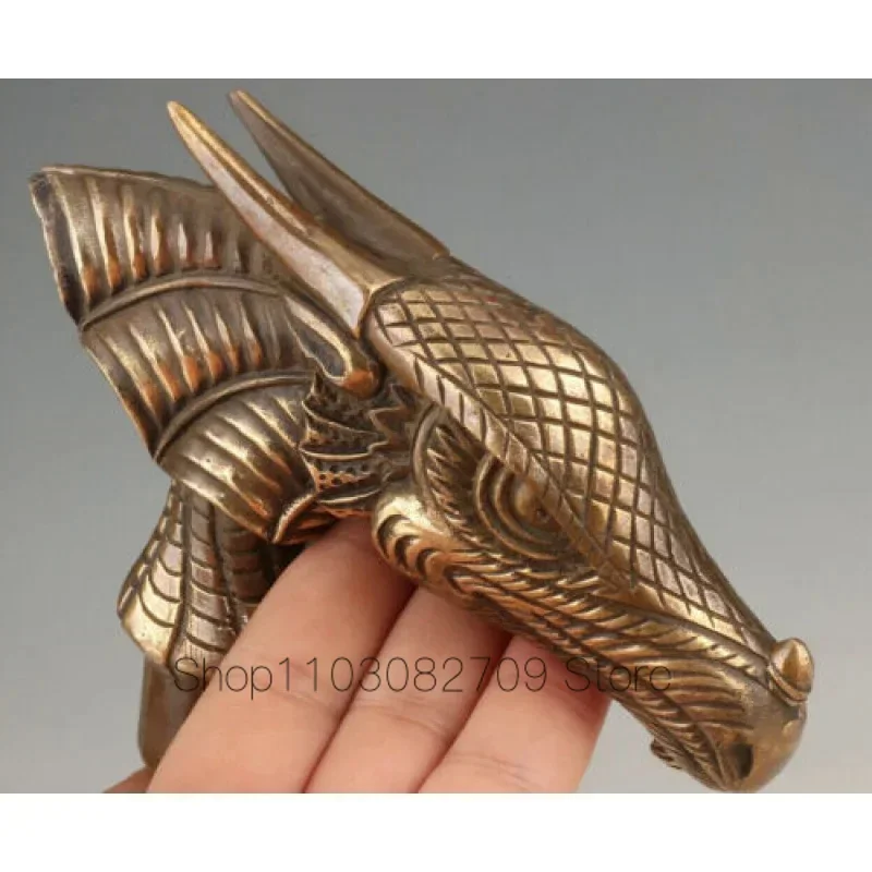 RETRO BRONZE DINOSAUR DRAGON CANE WALKING STICK HEAD HANDLE ACCESSORIES