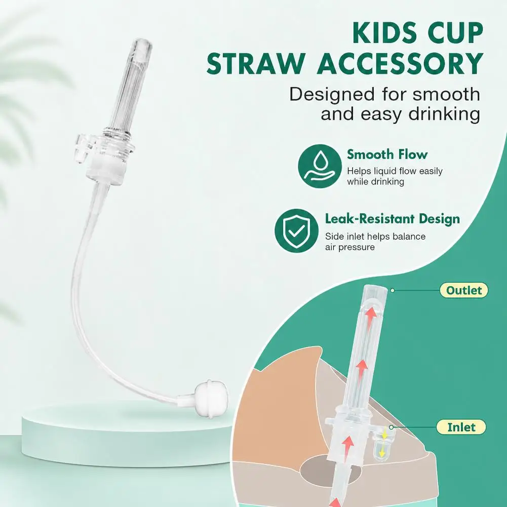 2Pcs Children Water Cup Straw Set Mouth Drink Bottle Replacement Silicone Drink Bottle Accessories Baby Feeding Accessories