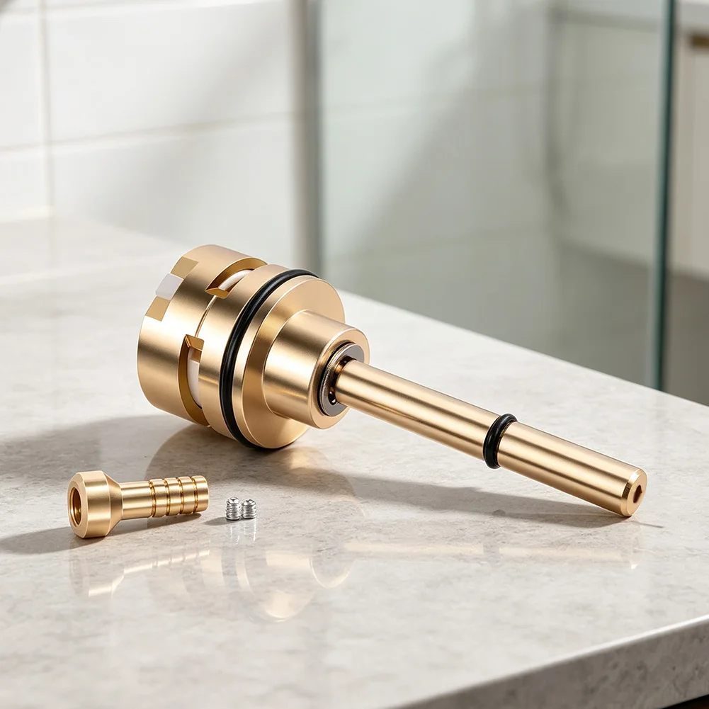Brass RP71718 Shower Diverter Valve Suitable for Use with Standard 1/2 Inch NPT Connections in Residential Plumbing Systems