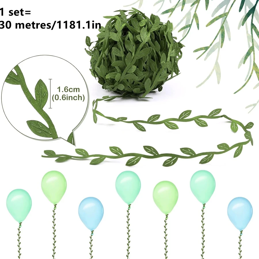 

10/20 Meter Artificial Small Leaf Wreath Plant Vine Hotsale Home Room Wedding Wreath Outdoor Garden Festival DIY Decor Accessory