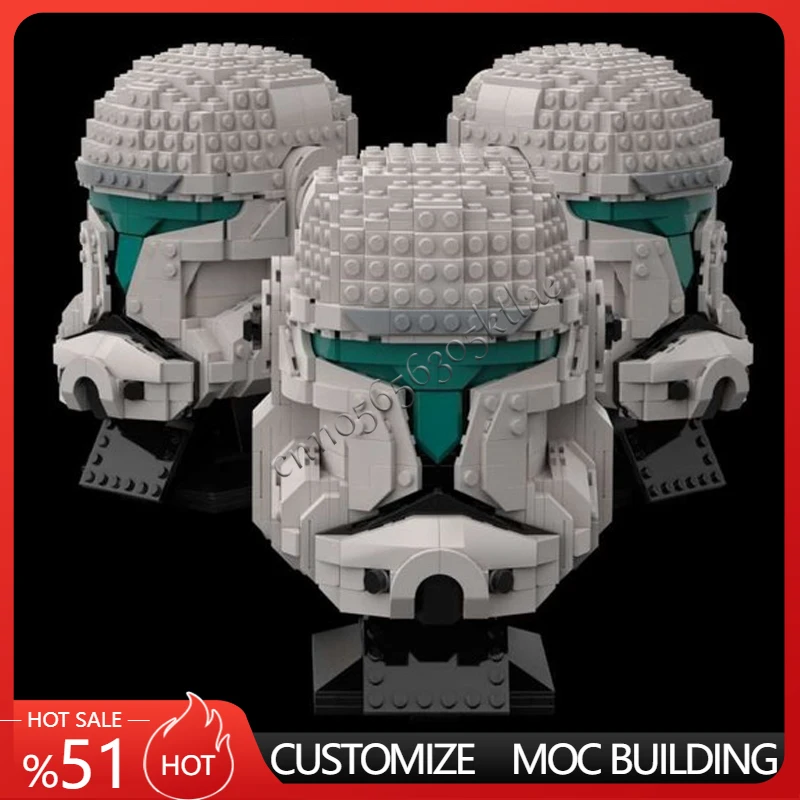 

832 шт., звездный план, шлем MOC, индивидуальный клон, коллекция Commando, модель MOC, строительный блок, архитектура, образование, сборная модель, игрушки