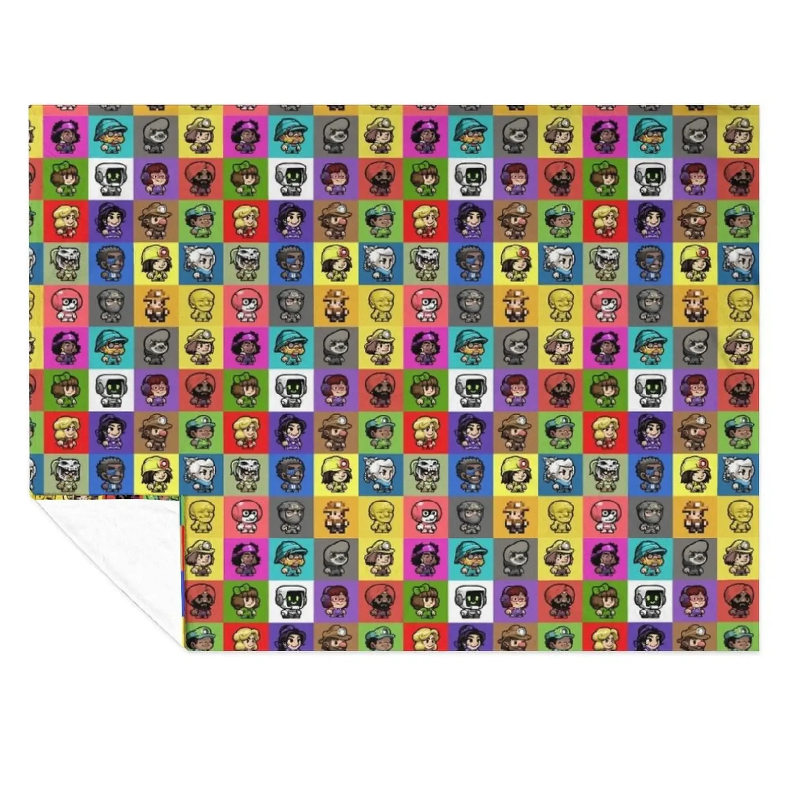 

Spelunky 2 Player Characters Pattern Throw Blanket Luxury Designer blankets and throws Comforter Giant Sofa Blankets