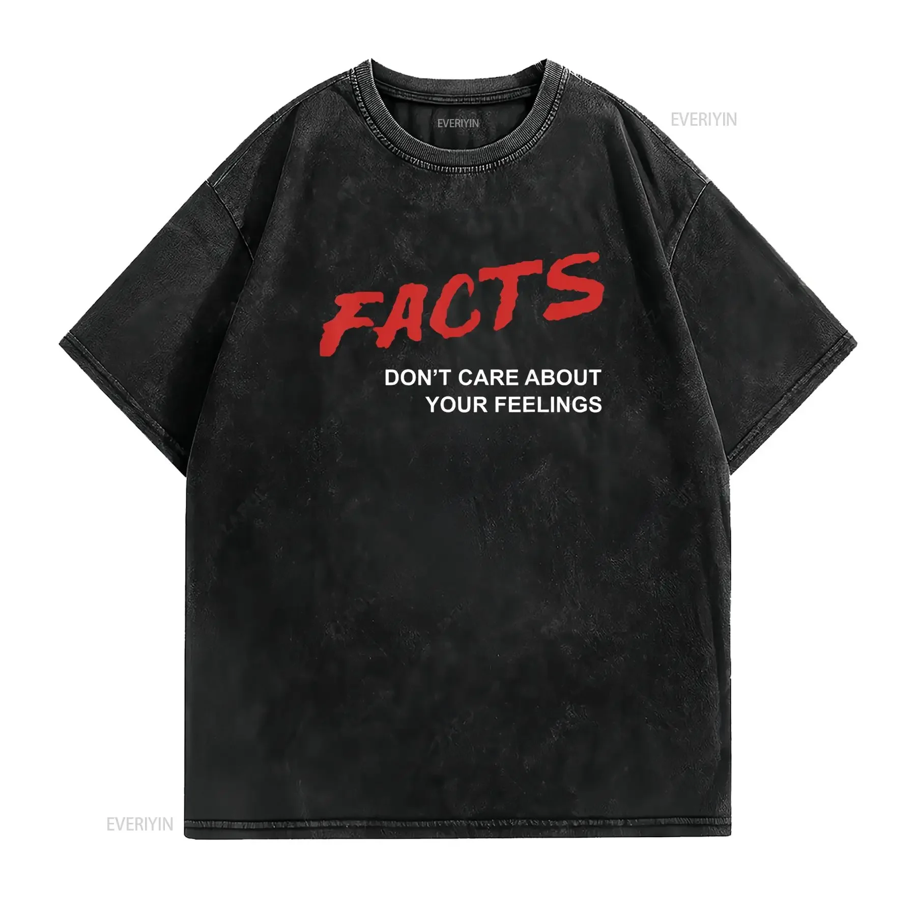 Facts Don t Care About Your Feelings Music Video Shirt vintage Washed Casual Versatile graphic Soft Breathable streetwear
