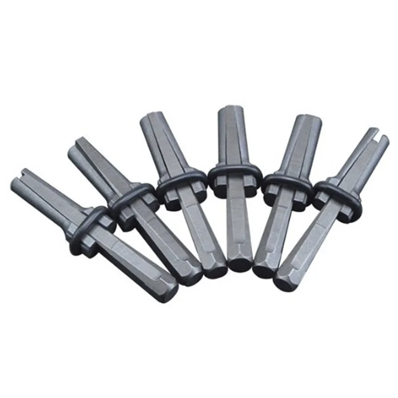 

6Pcs/Set 16mm Plug Wedges Feather Shims Concrete Rock Stone Splitter Hand Tools(5/8inch)