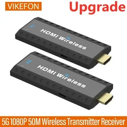 VIKEFON 5G 1080P 50M Wireless Wifi HDMI Extender Video Audio Transmitter and Receiver Adapter For TV Box Monitor Projector PC