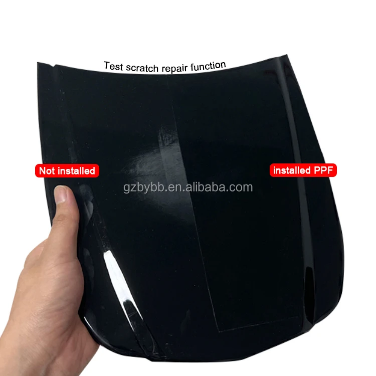 3 Layers Super High Glossy Cyrstal Matte Black Color Sunroof Self Healing Auto Body Wrapping Vinyl Stickers PPF Car Wrap Film