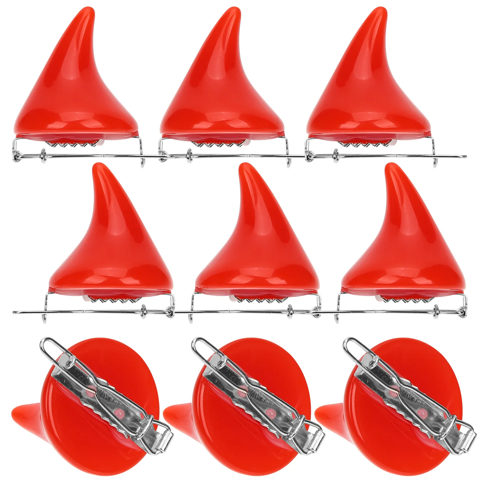 

10pcs Horn Shape Hair Clips Halloween Headdress Gothic Horn Hairpin Costume Accessories Party Cosplay Photography Red Horns