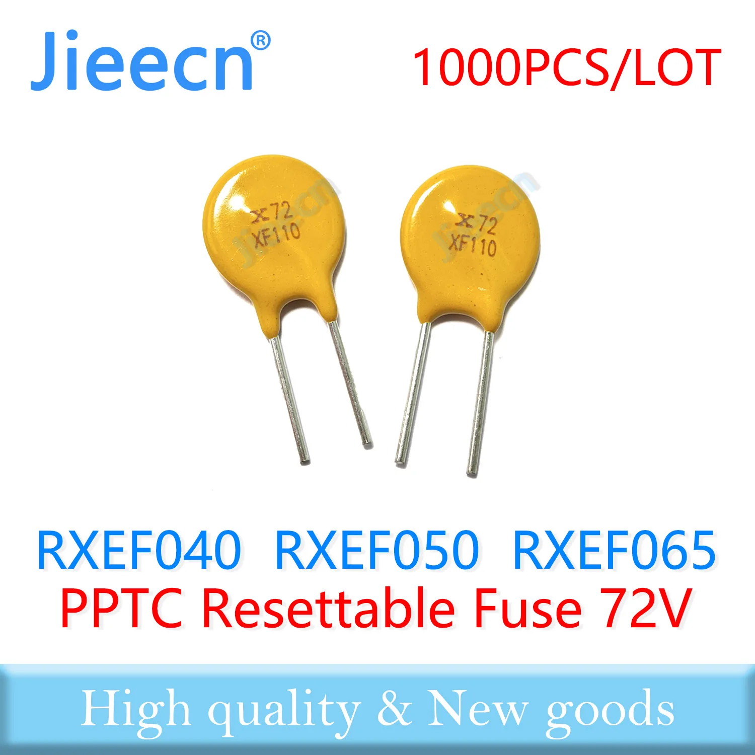 Jieecn 1000PCS RXEF040 RXEF050 RXEF065 72V 0.4A 0.5A 0.65A XF040 XF050 XF065 Resettable Fuse PPTC DIP Chinese High Quality RXEF